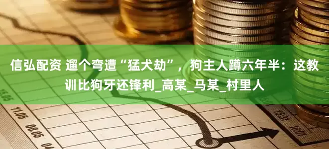 信弘配资 遛个弯遭“猛犬劫”，狗主人蹲六年半：这教训比狗牙还锋利_高某_马某_村里人